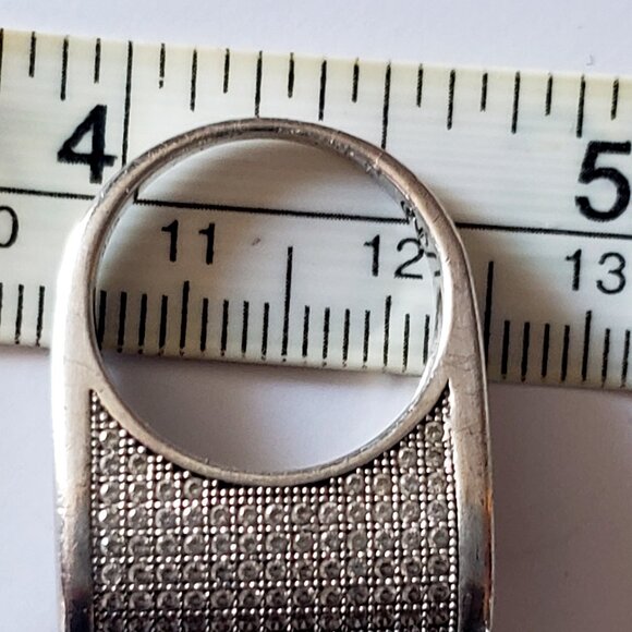 Caroline Néron Ring in Sterling Silver and Rhinestones  Approximately size 7 - Picture 1 of 10